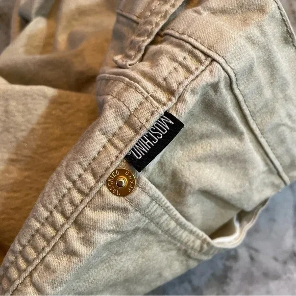 Vintage MOSCHINO Jeans Wide Leg Gold Shimmer Spice Girls - Picture 4 of 9